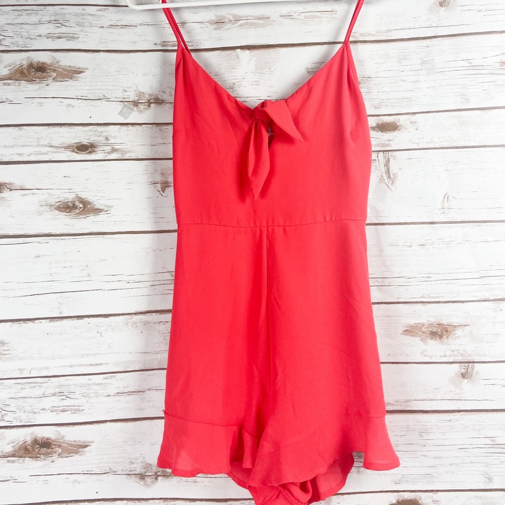 Lush Clothing Red Romper